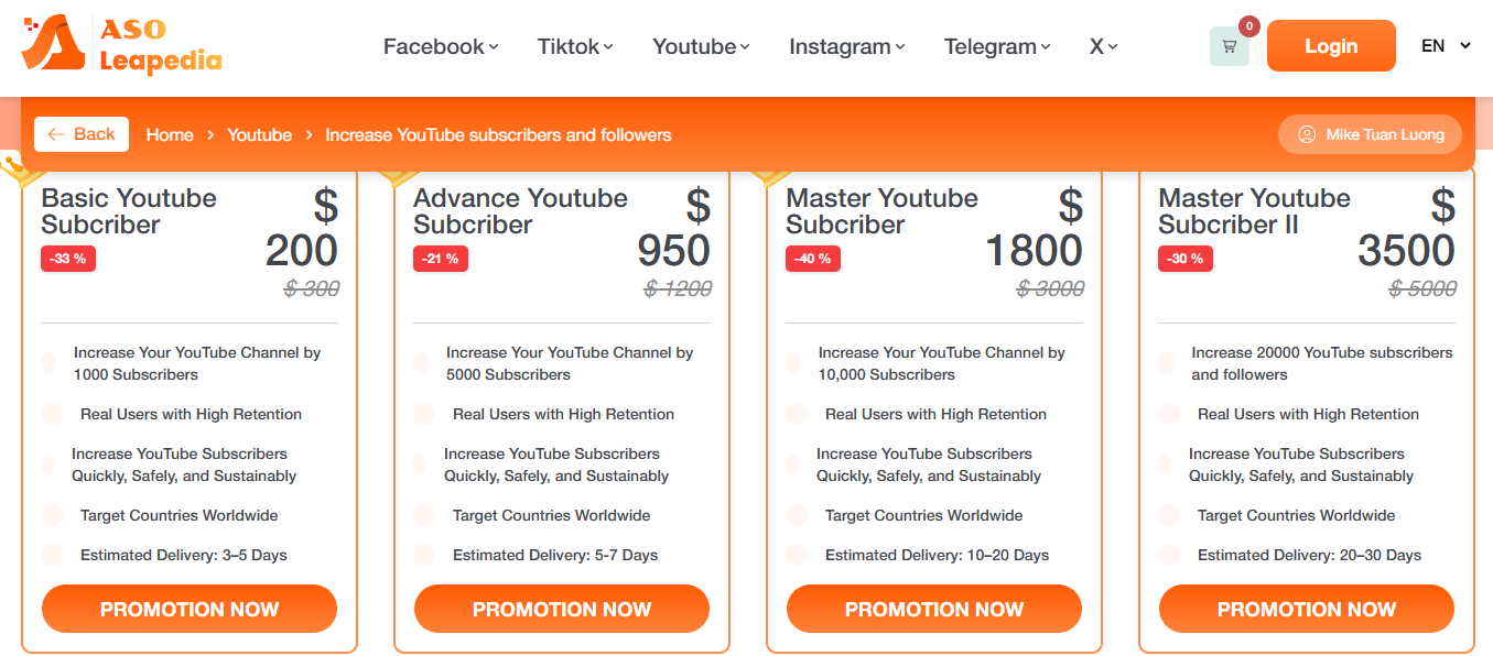 The Increase YouTube Subscribers and Followers service from ASOLeapedia is safe and complies with platform policies.