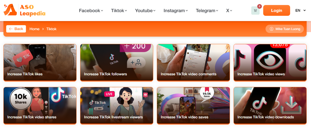 ASOLeapedia's Increase TikTok Livestream Viewers service helps livestreams overcome TikTok's initial algorithmic distribution stage.